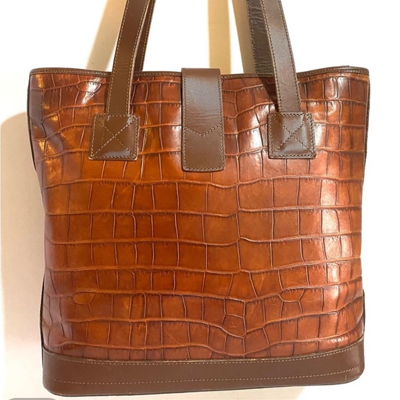 Dooney Bourke brown vintage leather large hobo handbag like new - Picture 10 of 11